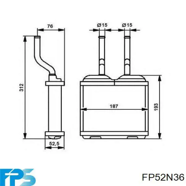 Радиатор печки FP52N36 FPS