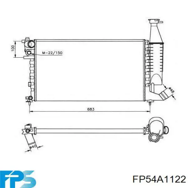 FP54A1122 FPS радиатор