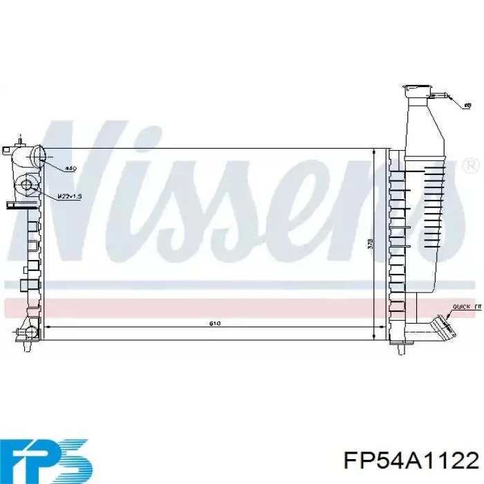 Радиатор охлаждения двигателя FPS FP54A1122 цена, от 50.57 USD