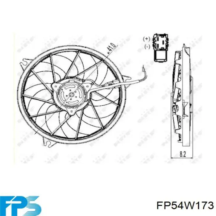 Электровентилятор охлаждения в сборе FPS FP54W173 цена, от 50.22 USD
