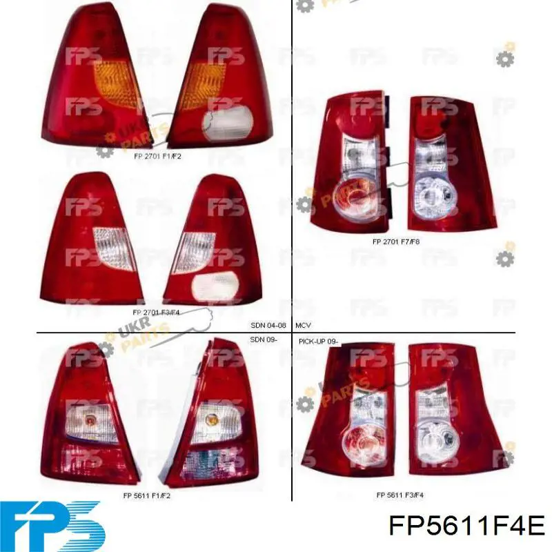 FP5611F4E FPS lanterna traseira direita
