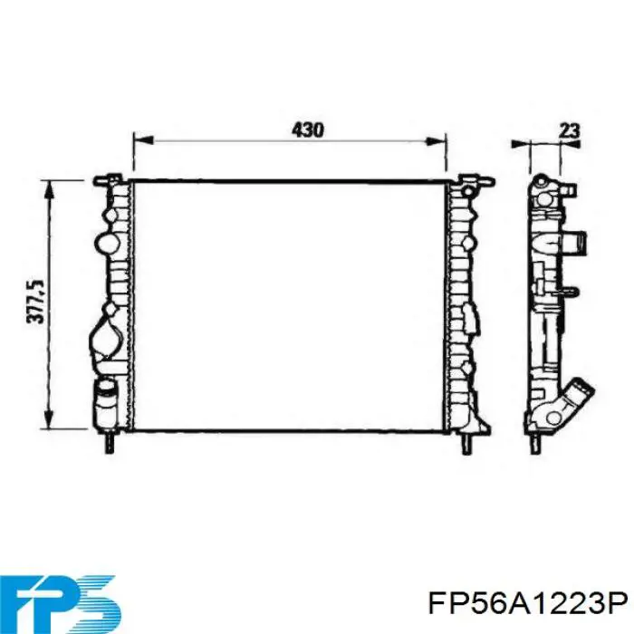 Радиатор FP56A1223P FPS