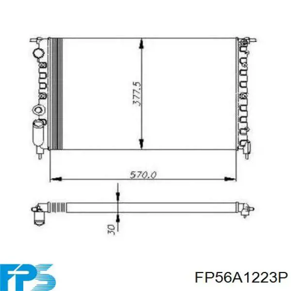 Купить FP56A1223P FPS Радиатор водяной