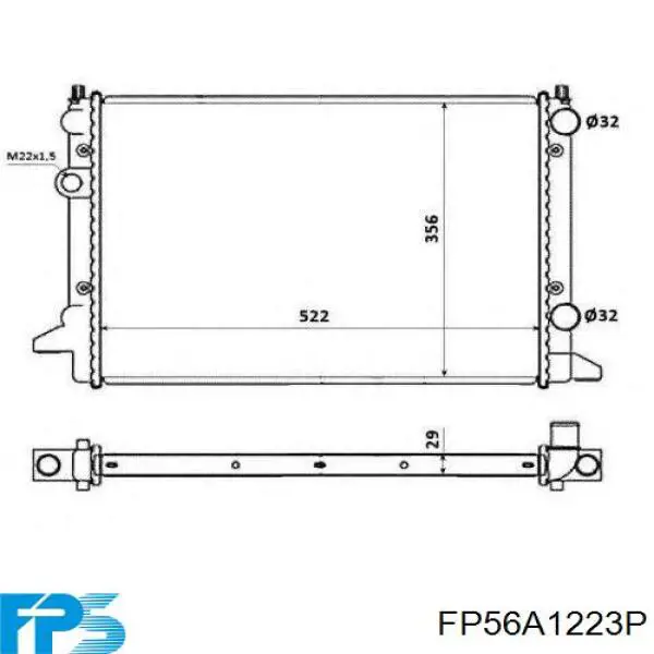 FP56A1223P FPS Радиатор основной