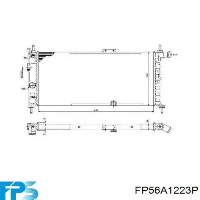 Радиатор охлаждения двигателя FPS FP56A1223P цена, от 50.48 USD