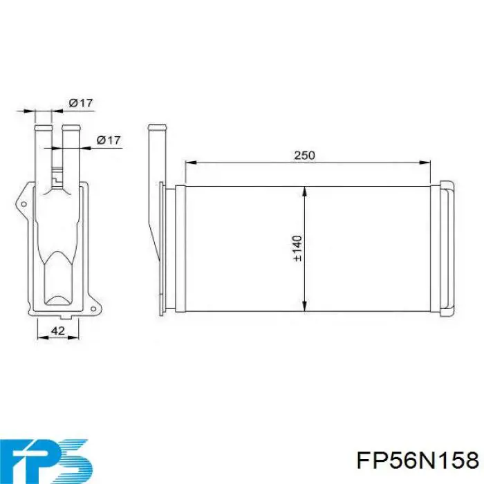 Радиатор печки FP56N158 FPS