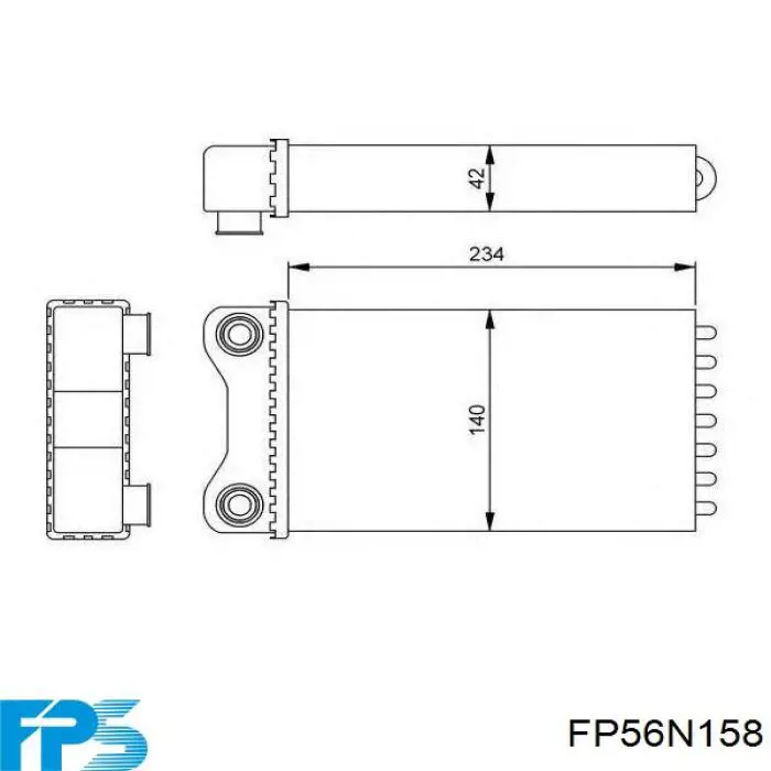FP56N158 FPS Радиатор отопителя салона
