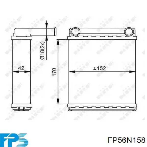 Купить FP56N158 FPS Радиатор печки