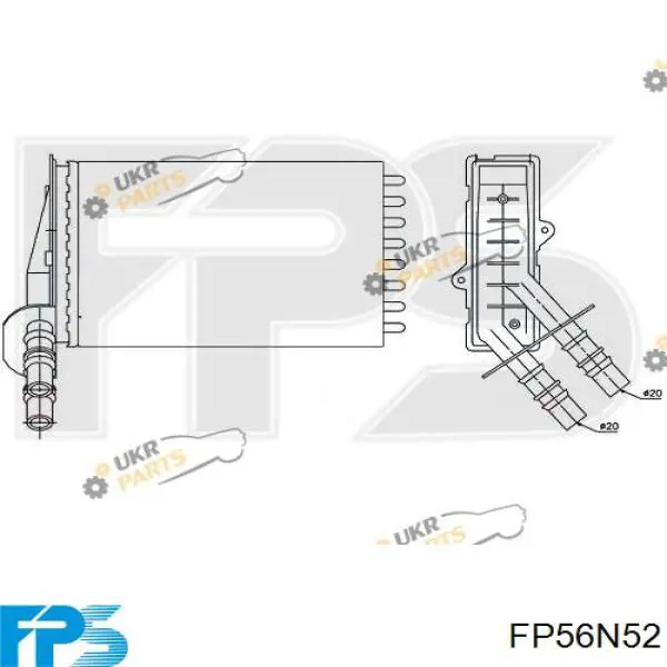 Радиатор печки FP56N52 FPS