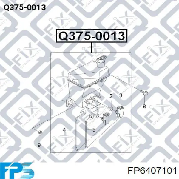 FP6407101 FPS tanque de fluido para lavador de vidro