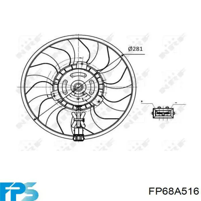 Радиатор охлаждения двигателя FPS FP68A516 цена, от 60.10 USD