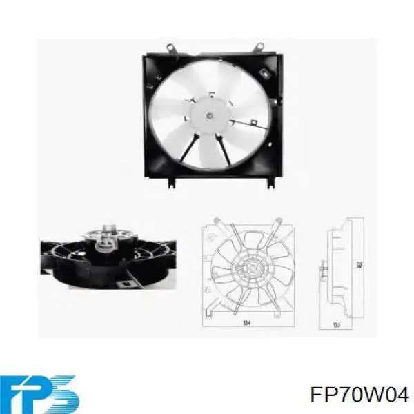 FP 70 W04 FPS ventilador (roda de aletas do radiador de esfriamento esquerdo)