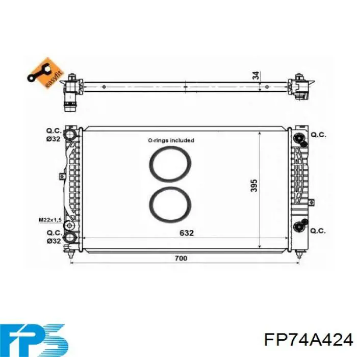 FP 74 A424 FPS радиатор