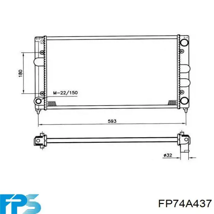Радиатор FP74A437 FPS