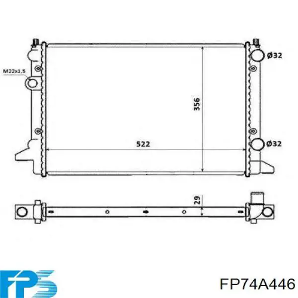 Радиатор FP74A446 FPS