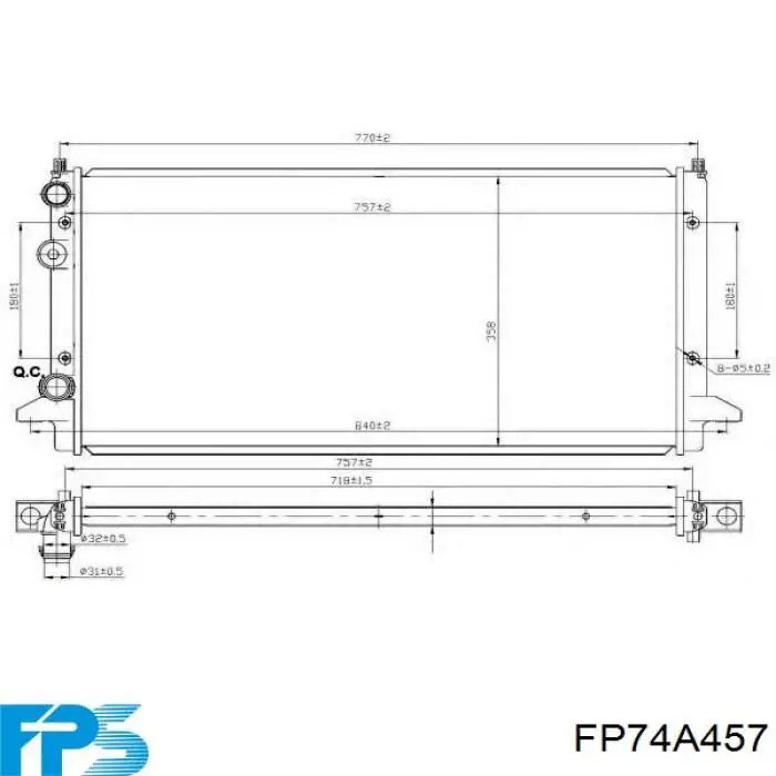 Радиатор FP74A457 FPS