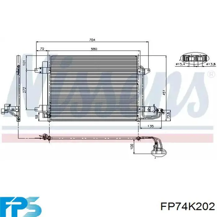 Радиатор кондиционера FP74K202 FPS