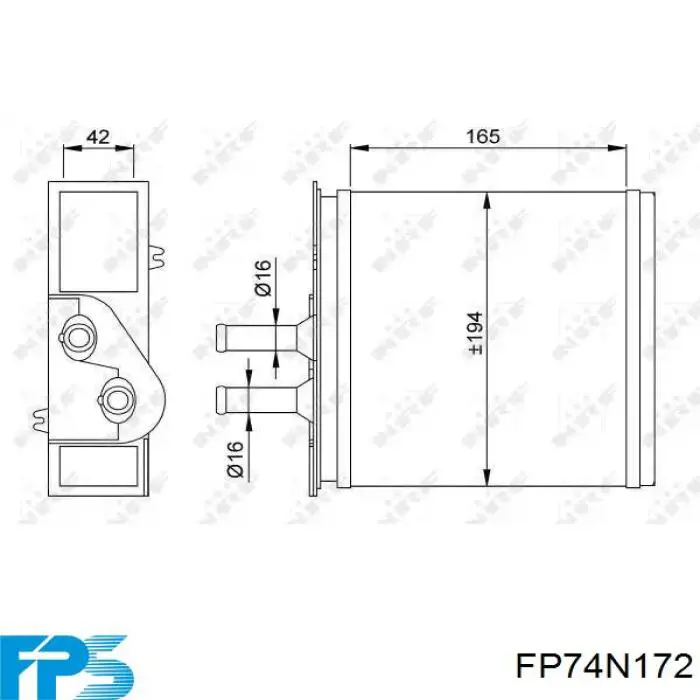 Купить FP74N172 FPS Радиатор печки