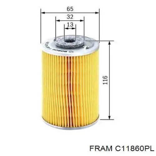 Топливный фильтр C11860PL Fram