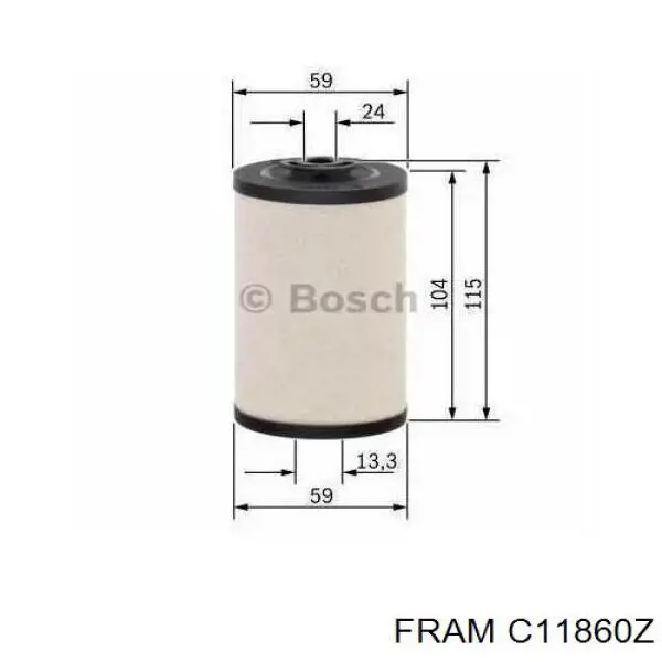 C11860Z Fram топливный фильтр