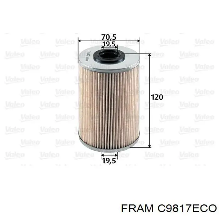 C9817ECO Fram Фильтр топлива