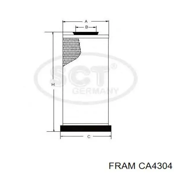 CA4304 Fram Воздушный фильтр двигателя