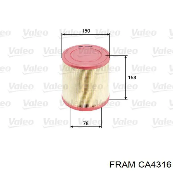 Элемент воздушного фильтра Fram CA4316 цена, от 4.51 USD