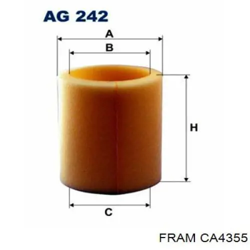 Элемент воздушного фильтра Fram CA4355 цена, от 2.35 USD