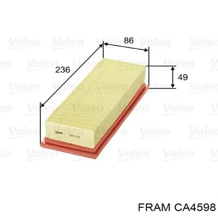 CA4598 Fram Воздушный фильтр двигателя