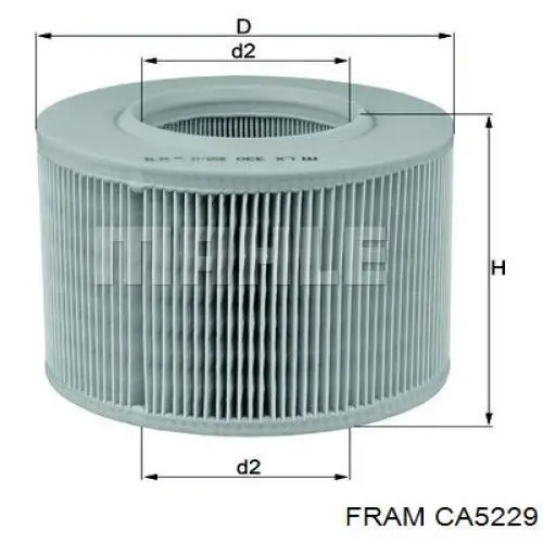 CA5229 Fram Воздушный фильтр двигателя