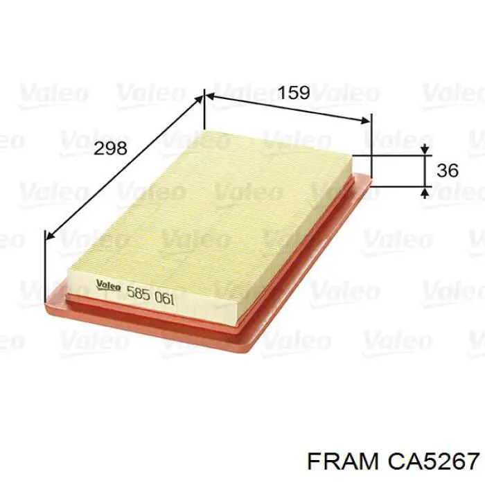 CA5267 Fram Воздушный фильтр двигателя