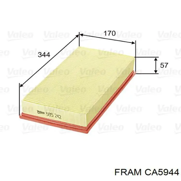 Элемент воздушного фильтра Fram CA5944 цена, от 3.38 USD