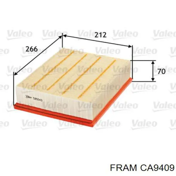 Фильтр воздушный Fram CA9409