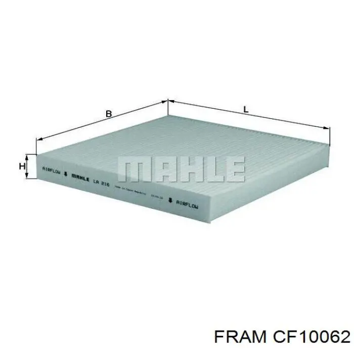 CF10062 Fram фильтр салона
