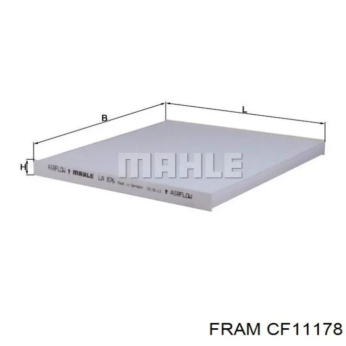 Фильтр воздушный отопителя Fram CF11178 цена, от 5.19 USD