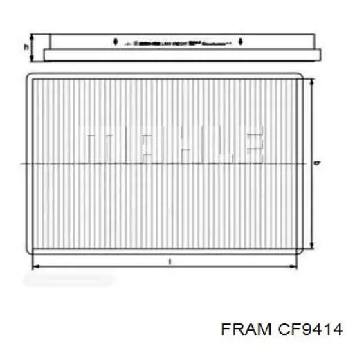 Фильтр воздушный отопителя Fram CF9414 цена, от 6.34 USD