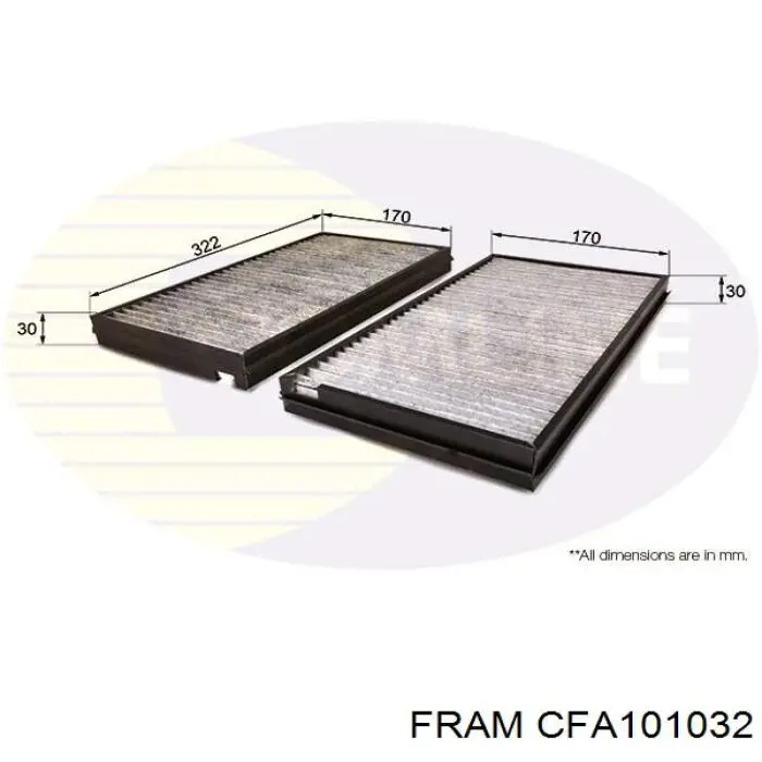 Фильтр воздушный отопителя Fram CFA101032 цена, от 15.88 USD