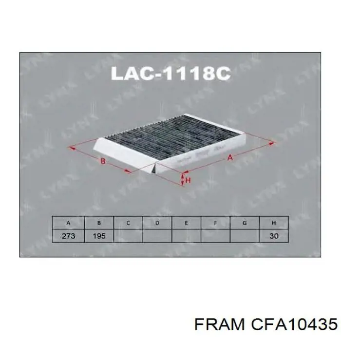 Фильтр воздушный отопителя Fram CFA10435 цена, от 18.74 USD
