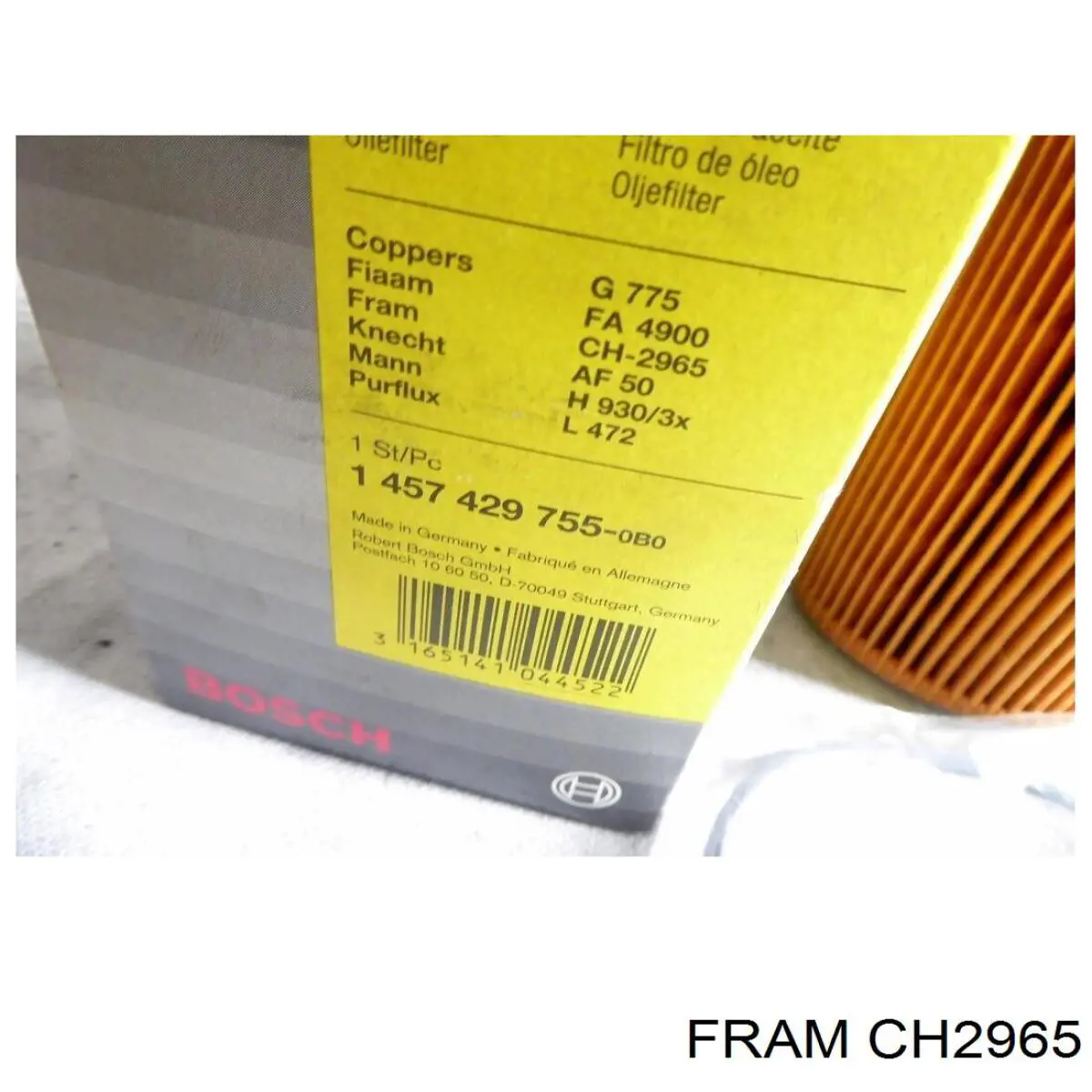Фильтр очистки масла центробежный Fram CH2965 цена, от 5.05 USD