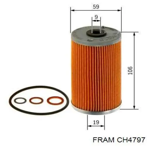 Фильтр очистки масла центробежный Fram CH4797 цена, от 4.54 USD