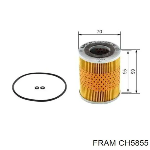 Фильтр очистки масла центробежный Fram CH5855 цена, от 6.02 USD