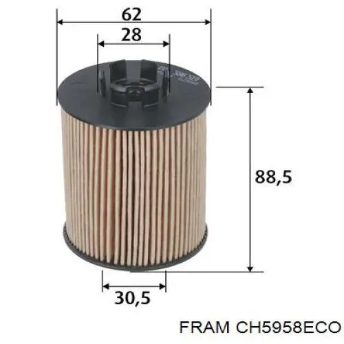 Фильтр очистки масла центробежный Fram CH5958ECO цена, от 4.07 USD