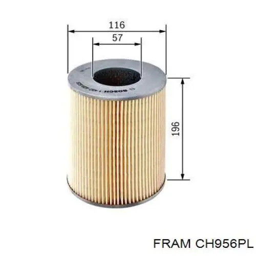 Фильтр очистки масла центробежный Fram CH956PL цена, от 11.82 USD