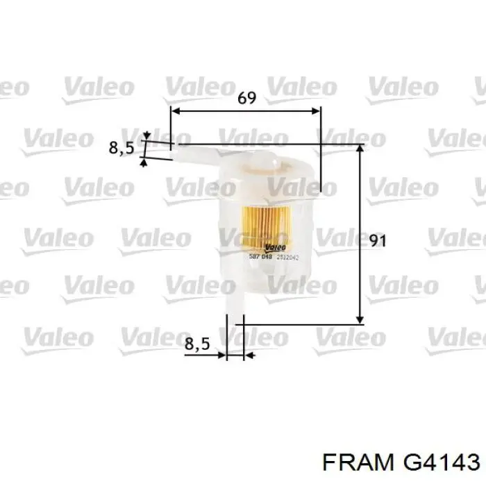 G4143 Fram топливный фильтр