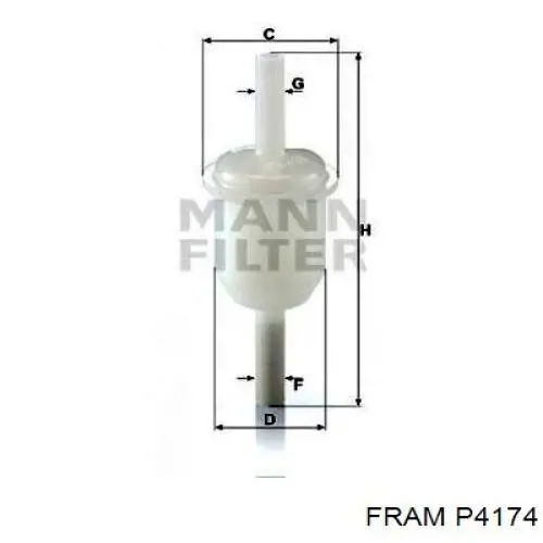 Топливный фильтр P4174 Fram