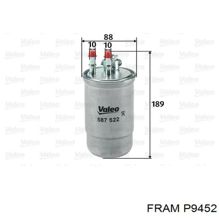 P9452 Fram топливный фильтр