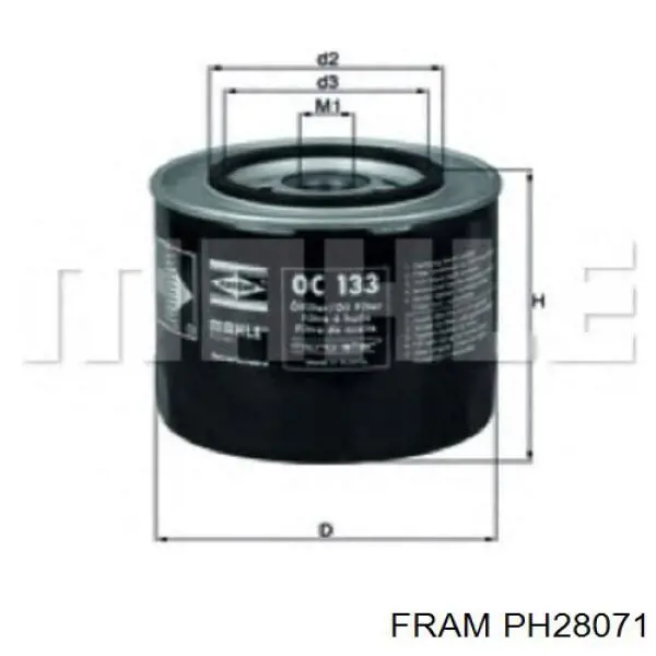 Купить PH28071 Fram Фильтр центробежный очистки масла