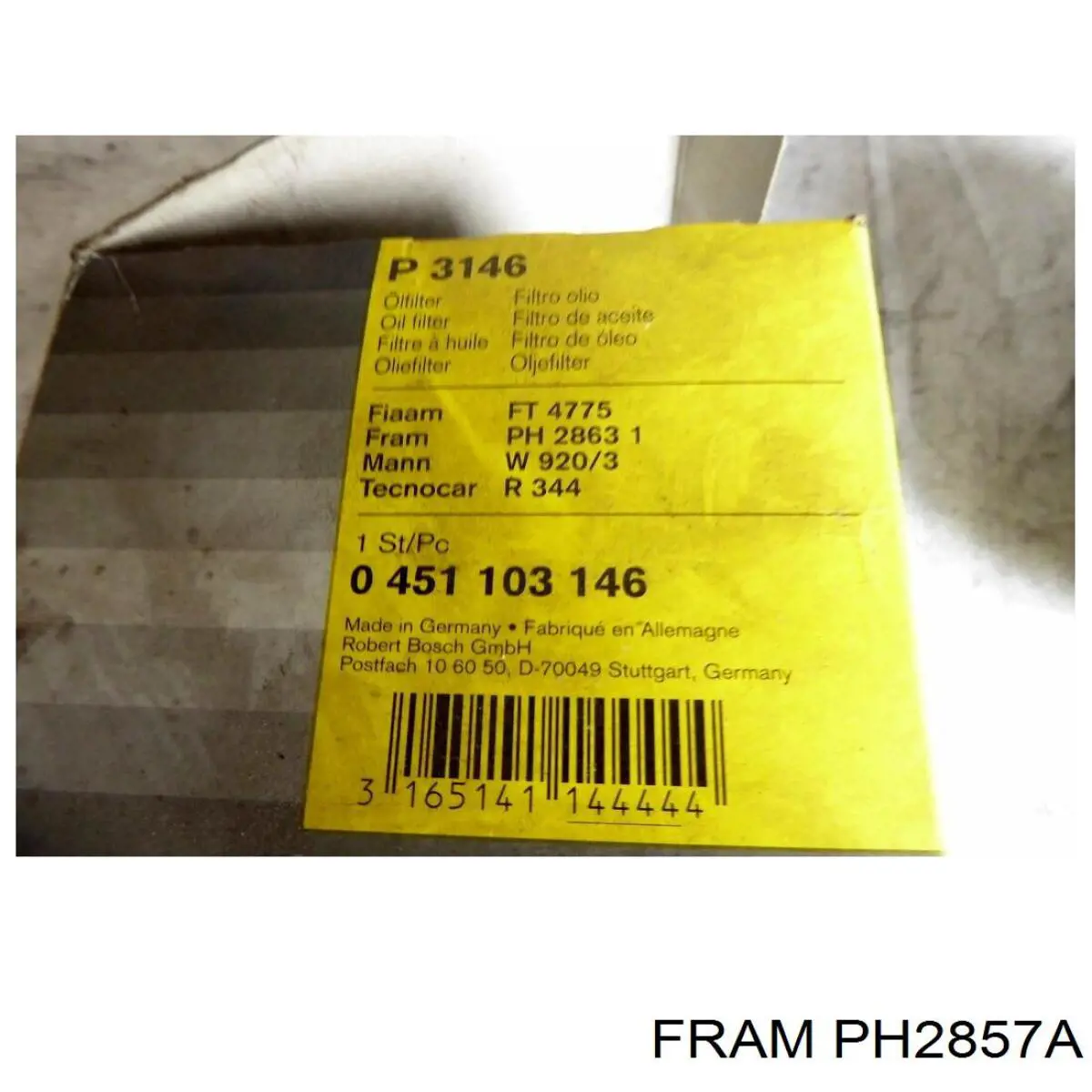 Масляный фильтр PH2857A Fram
