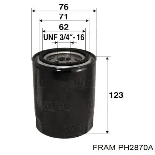 Фильтр очистки масла центробежный Fram PH2870A цена, от 5.11 USD