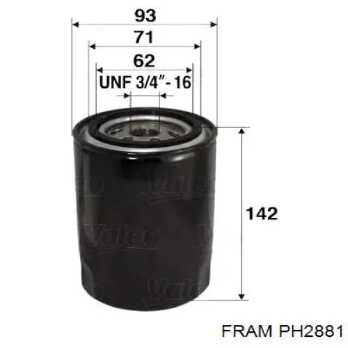 Фильтр очистки масла центробежный Fram PH2881 цена, от 7.83 USD